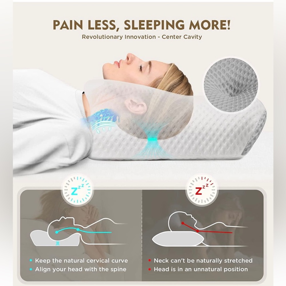 Osteo cervical memory foam pillow - Picture 2 of 12